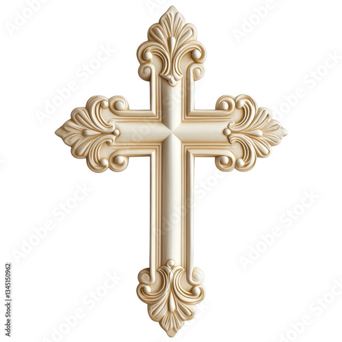 Christian cross, on a transparent background