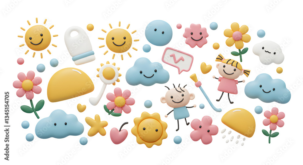 Fototapeta premium Whimsical Village Weather