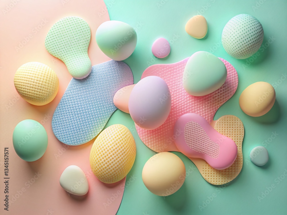 Fototapeta premium Abstract Minimalist Blob Pattern Background - Modern Geometric Design