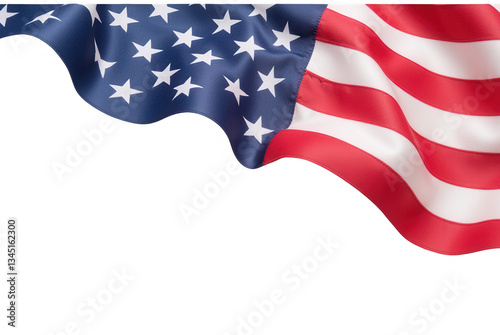 American Flag Drape, Waving Fabric, Patriotic Background