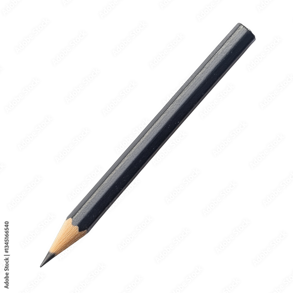 Classic wooden simple pencil for writing and drawing, on a transparent background Classic wooden simple pencil for writing and drawing, on a transparent background