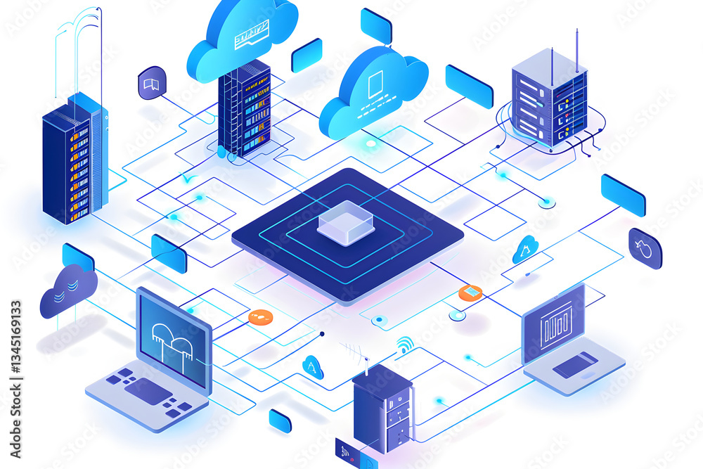 Illustration of A Cloud-Based Virtual Network Function (VNF) Deployment Process Illustration of A Cloud-Based Virtual Network Function (VNF) Deployment Process