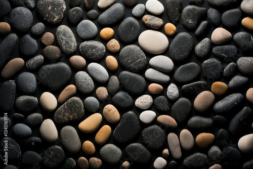 Obraz na płótnie pebbles on a dark background w salonie