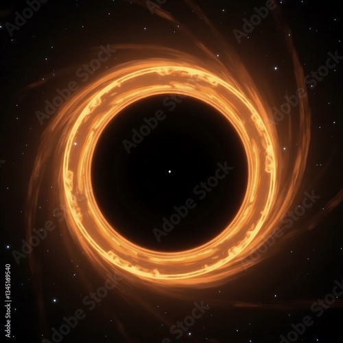 A Black Hole and Its Surrounding Light Ring photo