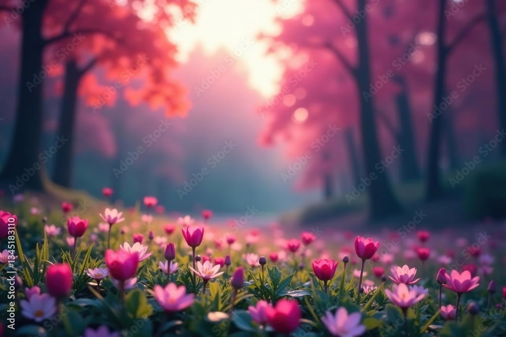 Obraz premium Abstract blurred nature scene, ideal for website backdrop, asset, graphic