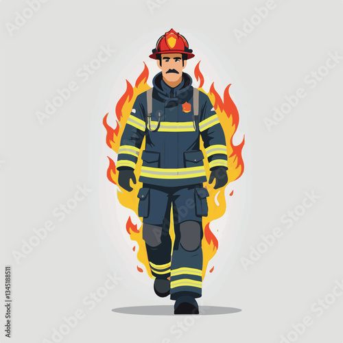 fireman, firefighter, safety, emergency, danger, rescue, fire, man, fighter, uniform, helmet, equipment, red, service, protection, background, hose, work, occupation, job, burn, person, hero, professi