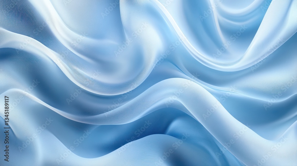 Obraz premium Blue silk draped fabric texture background