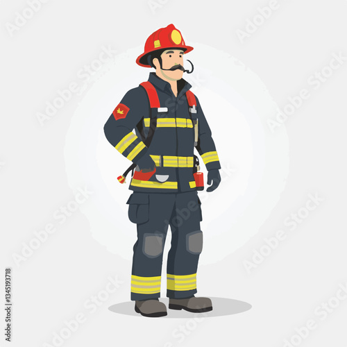 fireman, emergency, firefighter, safety, danger, fire, rescue, man, fighter, helmet, uniform, protection, red, service, equipment, background, hose, flame, extinguisher, burn, hero, job, water, work, 