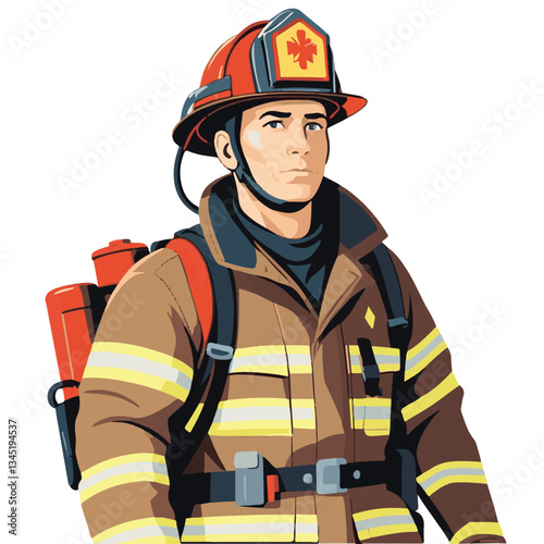 fireman, emergency, firefighter, safety, danger, fire, rescue, man, fighter, helmet, uniform, protection, red, service, equipment, background, hose, flame, extinguisher, burn, hero, job, water, work, 