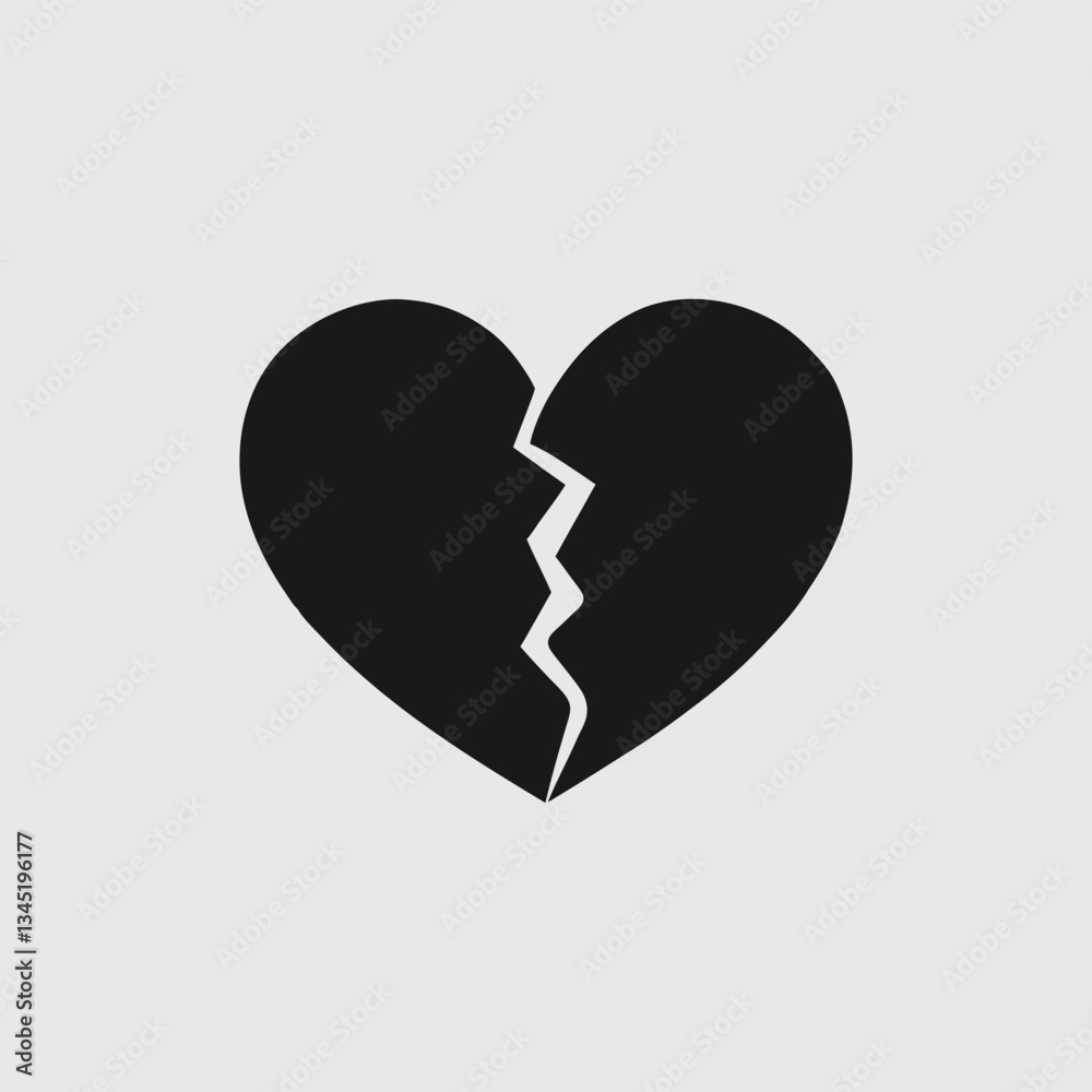 Vector Broken heart icon Vector Broken heart icon