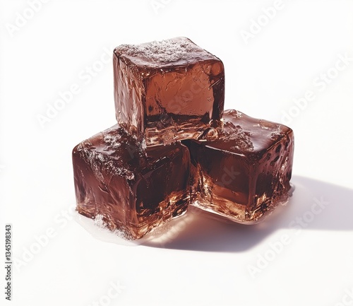 Iced Cubes:  A striking close-up shot of crystal-clear ice cubes.  Capturing the transparency, texture, and refreshing feel, perfect for any drink-related project.