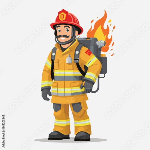 fireman, emergency, firefighter, safety, danger, fire, rescue, man, fighter, helmet, uniform, protection, red, service, equipment, background, hose, flame, extinguisher, burn, hero, job, water, work, 