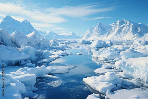 grandeur of Antarctica, with its expansive ice sheets, diverse wildlife, and profound feeling of seclusion and scientific discovery that characterizes this polar land