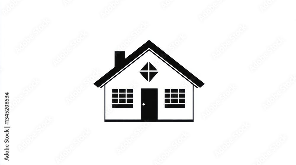 Simple house icon, graphic design, illustration, house symbol, for background or website Simple house icon, graphic design, illustration, house symbol, for background or website