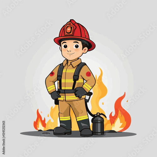 fireman, emergency, firefighter, safety, danger, fire, rescue, man, fighter, helmet, uniform, protection, red, service, equipment, background, hose, flame, extinguisher, burn, hero, job, water, work, 