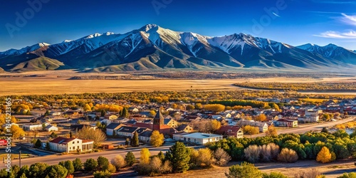 Obraz na płótnie Alamosa Colorado Scenic Mountain Town Travel Destination w salonie