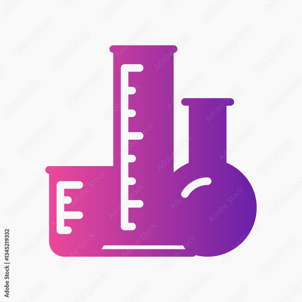 Design Illustration graphic of measuring cylinder icon with gradient style. Suitable for UI, mobile design, web design, etc. Design Illustration graphic of measuring cylinder icon with gradient style. Suitable for UI, mobile design, web design, etc.