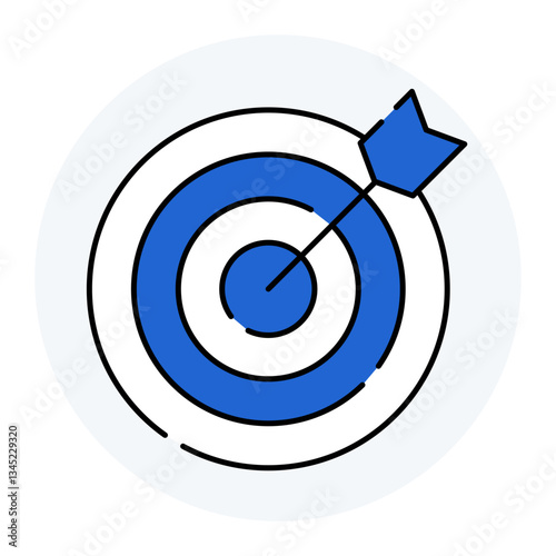 Mission statement, Company vision, Corporate goals, Business purpose overview. Vector Editable Stroke Icon.