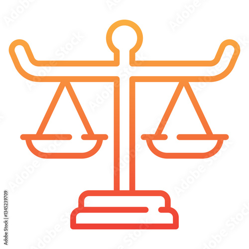 Law Balance Gradient Icon