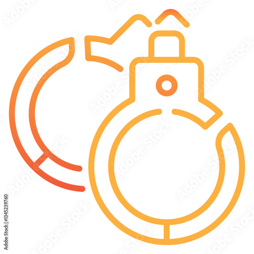 Handcuff Gradient Icon