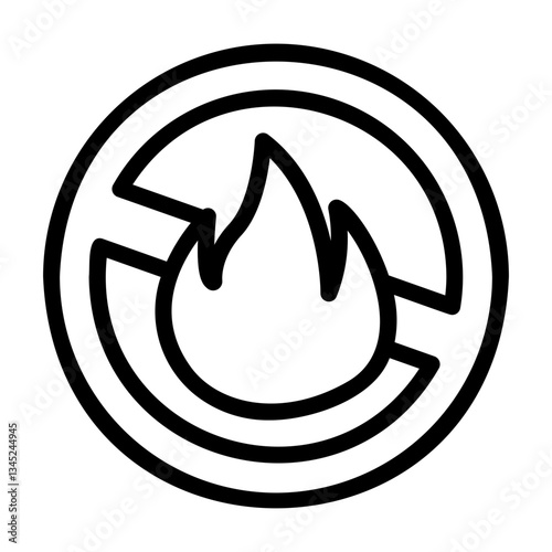 no fire Line Icon