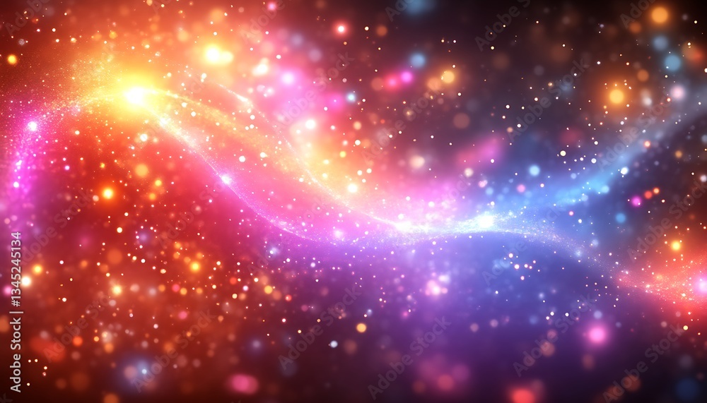 Fototapeta premium Cosmic Energy Streams for Nebula Glow.