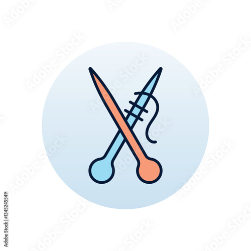 Knitting needles Vector icon
