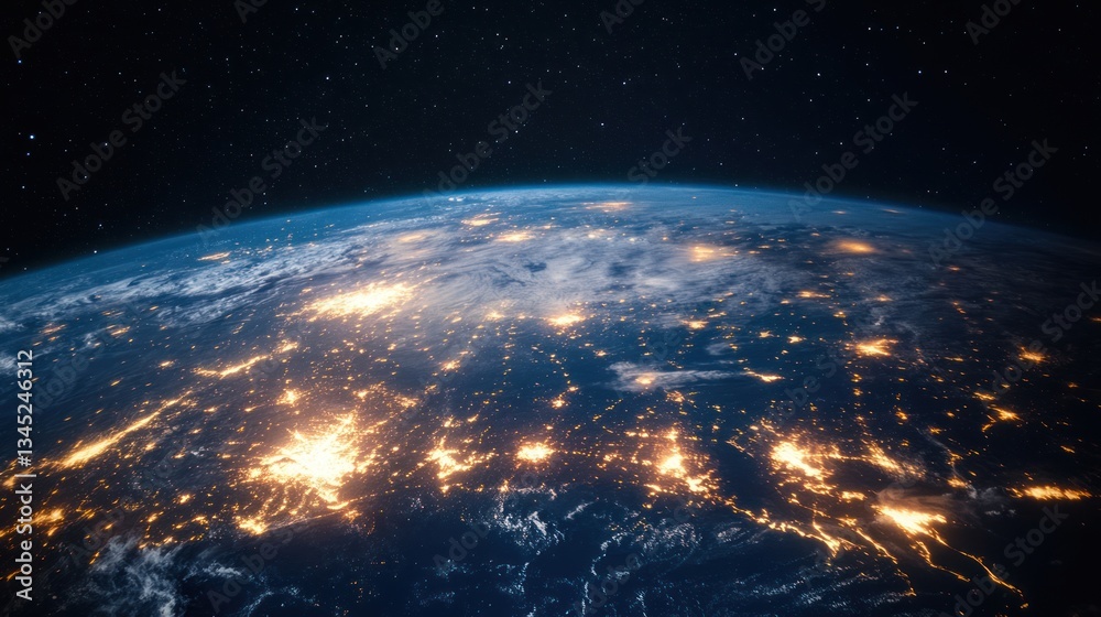 A breathtaking view of Earth from the vast outer space A breathtaking view of Earth from the vast outer space