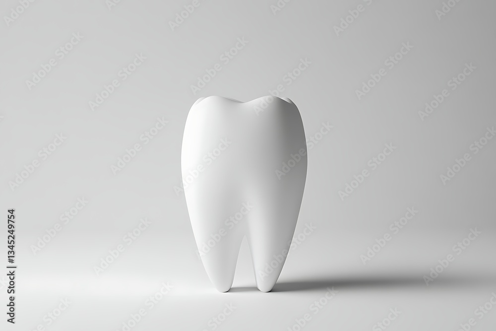 Single White Tooth 3D Render Single White Tooth 3D Render