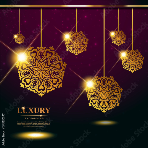 Luxury Background with Golden Mandala Ornaments (5) photo