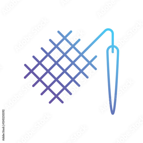 Cross stitch Vector icon