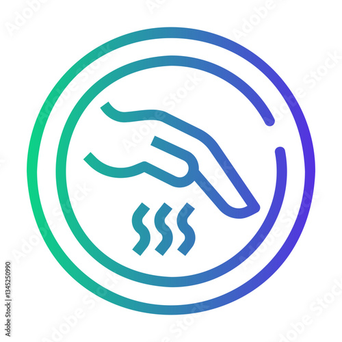 hot surface Line Gradient Icon