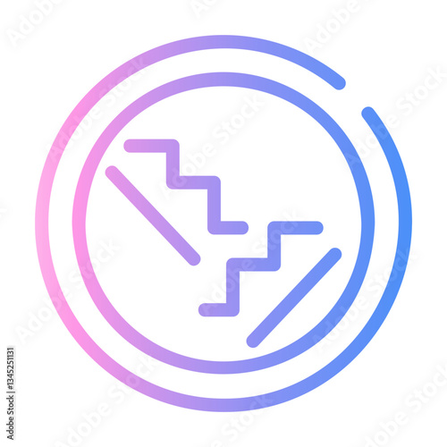 stairs Line Gradient Icon