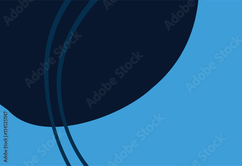 abstract blue background with some smooth lines in it, vector illustration