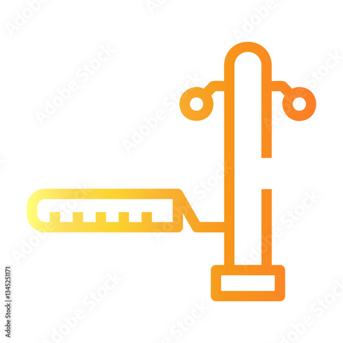 Obraz na plátně traffic barriers Line Gradient Icon