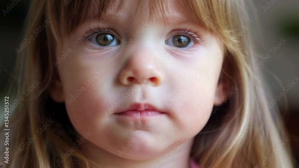 A captivating sequence of images beautifully captures the innocence and curiosity of a young child, creating a heartfelt and endearing visual story.