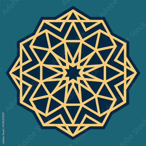 Intricate Modern Islamic Geometric Pattern for CNC Laser Cutting