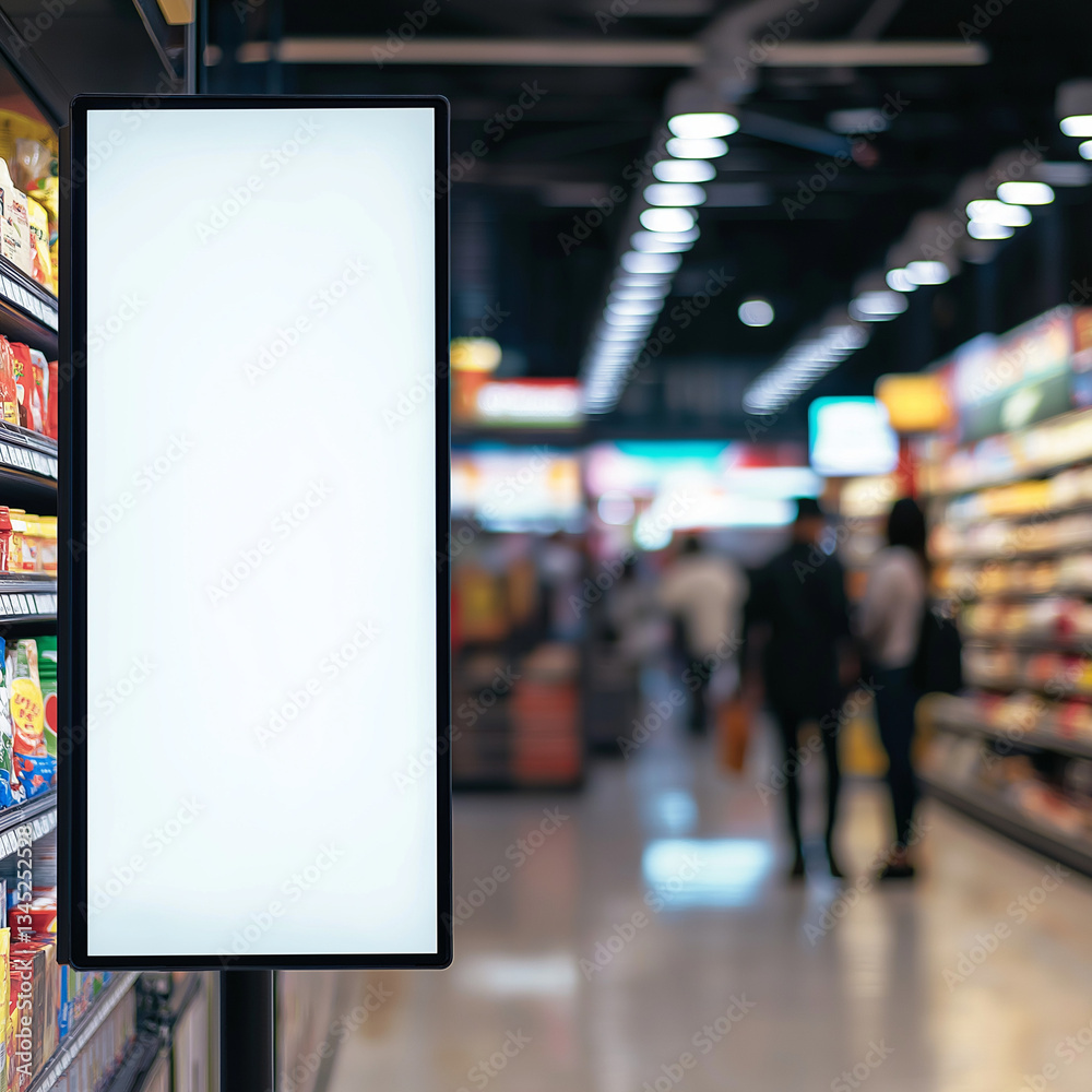 Obraz premium Blank Billboard, Convenience Store Mockup