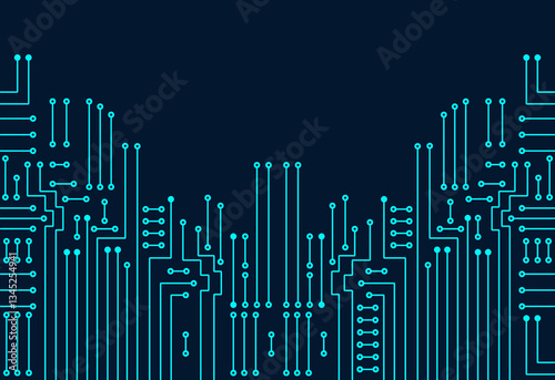 binary code background. Technology background. abstract blue background with circuit board. blue circuit board background. 