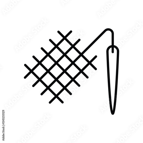 Cross stitch Vector icon