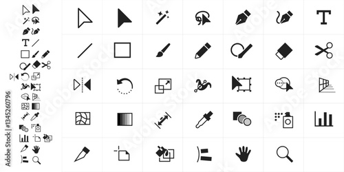 Comprehensive Adobe Illustrator Vector Tool Icons Collection
