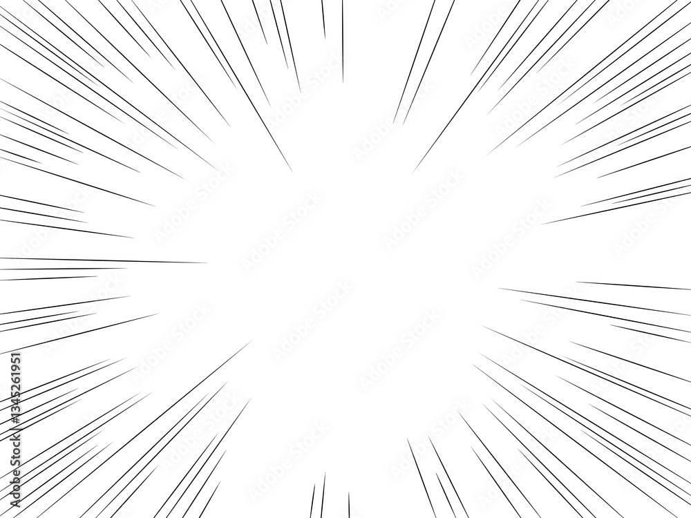 Fototapeta premium 集中線 漫画風 背景素材