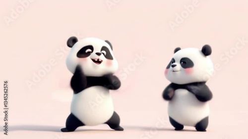 Adorable Dancing Pandas: A Delightful 3D Animation