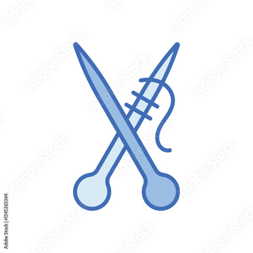 Knitting needles Vector icon