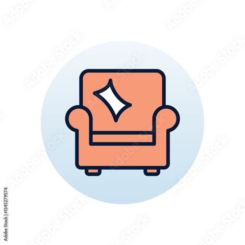 Furniture dry cleaning Vector icon