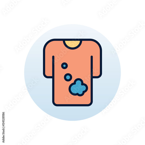 Dirty T-shirt Vector icon