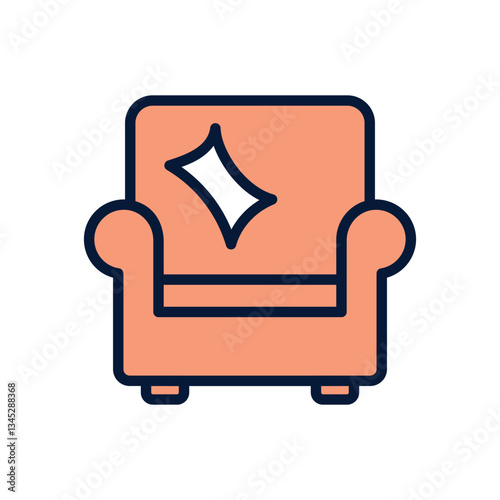 Furniture dry cleaning Vector icon
