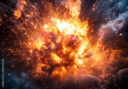Wallpaper Mural The beauty of a fiery eruption scattered across the universe. Torontodigital.ca