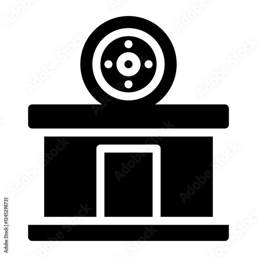 film editing studio. This is a vector single icon with a solid style. Suitable for any purpose, such as website design, mobile app design, logo design, pattern design, etc.