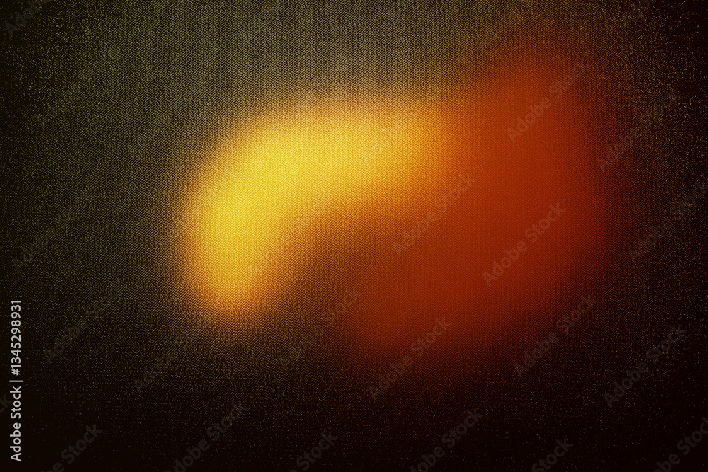 Circle round spot stain line light oval ellipse lightspot ray. Black dark green red orange yellow abstract background. Bright glow shine glare fire flash. Noise grain. Design.